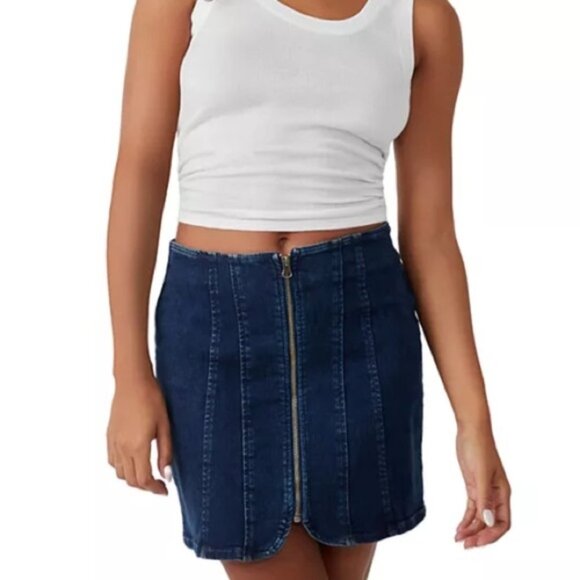 WE THE FREE Layla Denim Mini Skirt - Picture 8 of 9